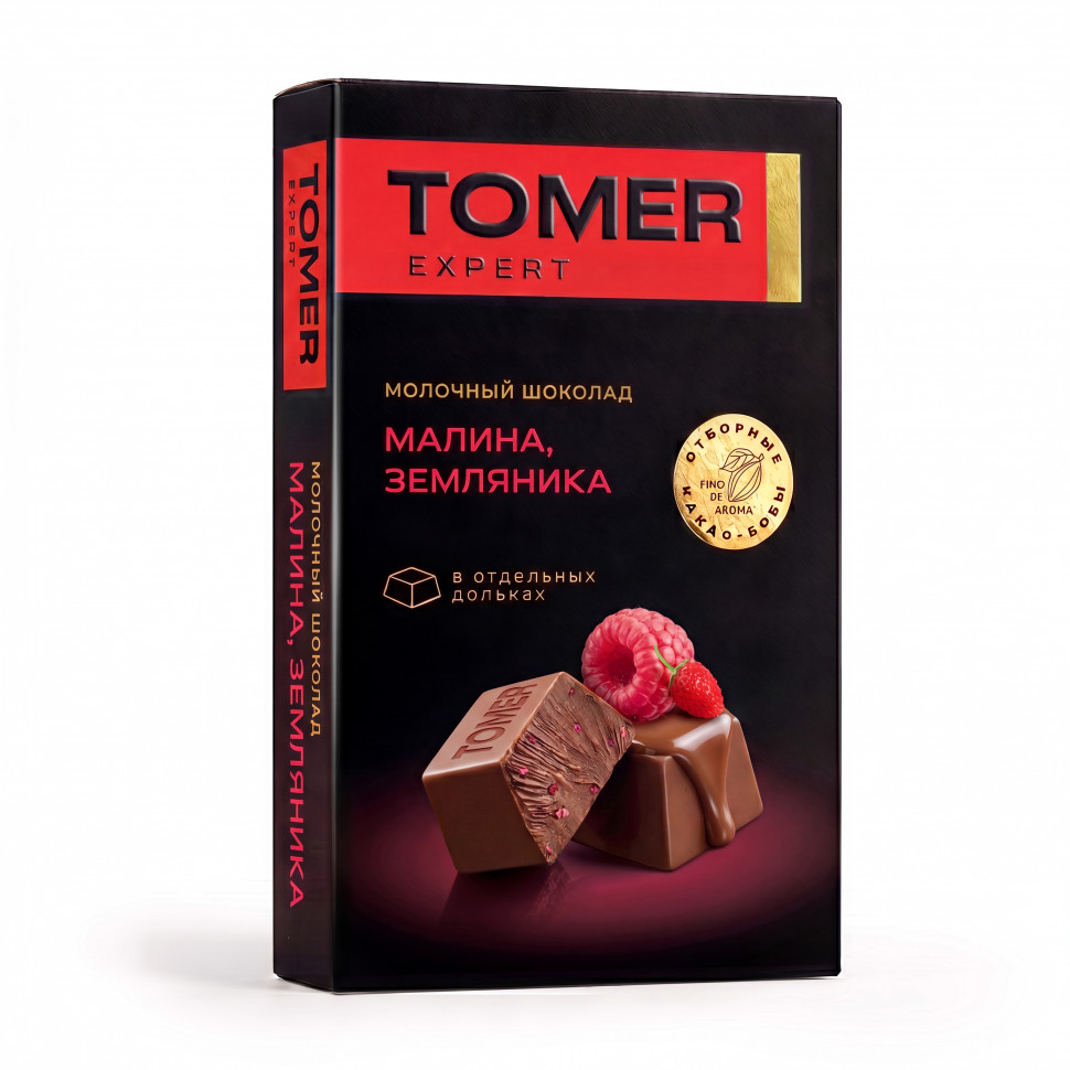  Фабрика Томер   Молочный шоколад Малина-Земляника, 90г  в Благовещенске