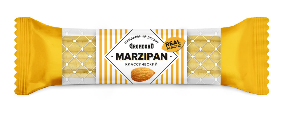  TM Grondard   (10361) Батончики НЕглазированные Марципановые Классика, (28шт по 40г)        в Благовещенске