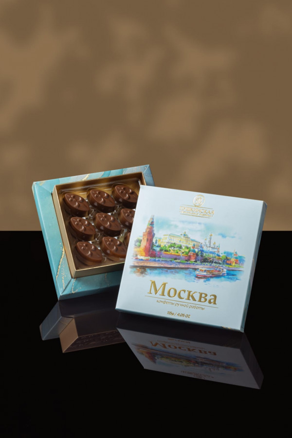 №1 Пушкинская фабрика Конфеты Миндаль (Москва), 115г(голубая коробка) в Благовещенске