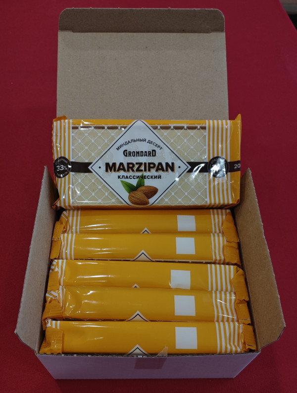 №1 TM Grondard      (11133) Марципан 33%, (блок 6 шт по 200г)             в Благовещенске