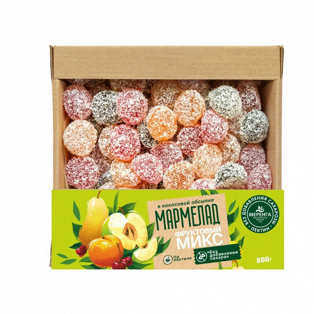  Меренга Мармелад в кокосовой обсыпке Фруктовый микс , 800г     в Благовещенске