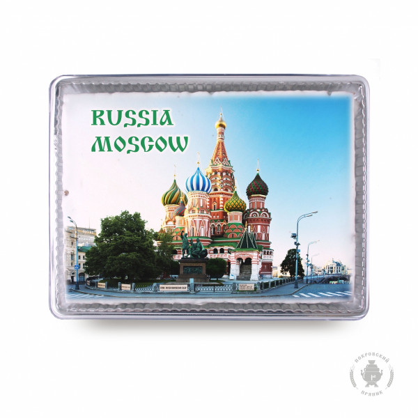 №3 Пряник 600г RUSSIA MOSCOW с фотопечатью (в подарочной пластиковой упаковке)  в Благовещенске