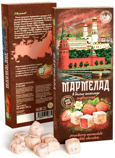  Сладарт Мармелад Клубничный в белом шоколаде, 150г   в Благовещенске