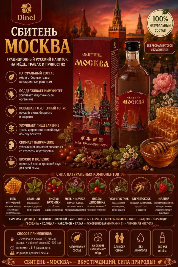 №2 Сбитень Москва, 250мл  в Благовещенске