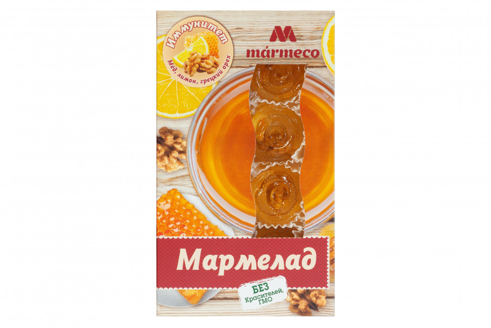  Мармелад "Иммунитет"  Мёд, лимон, грецкий орех, 180г  в Благовещенске